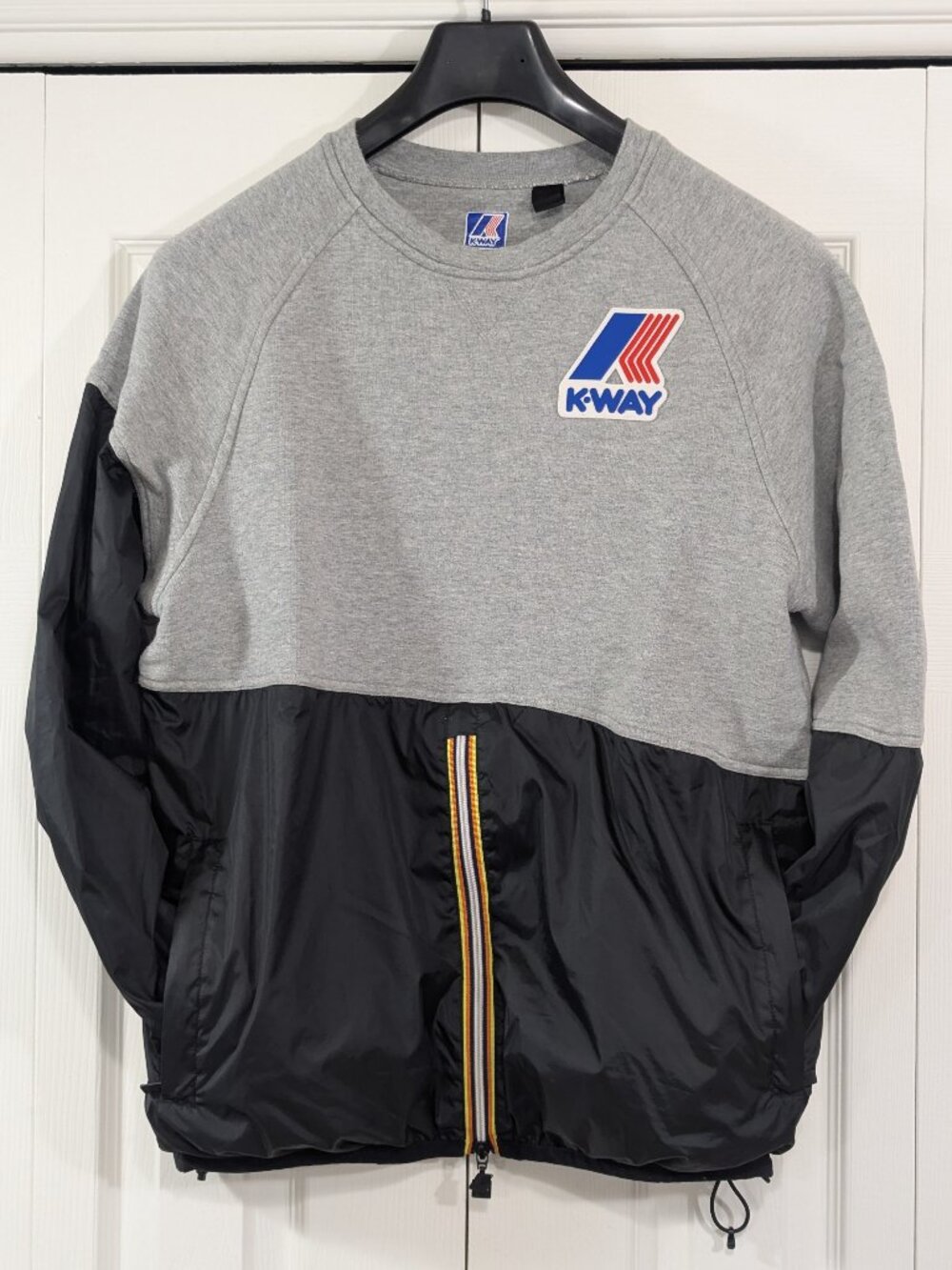 K-Way Remix Half Zip Sweatshirt - Grey / Black
